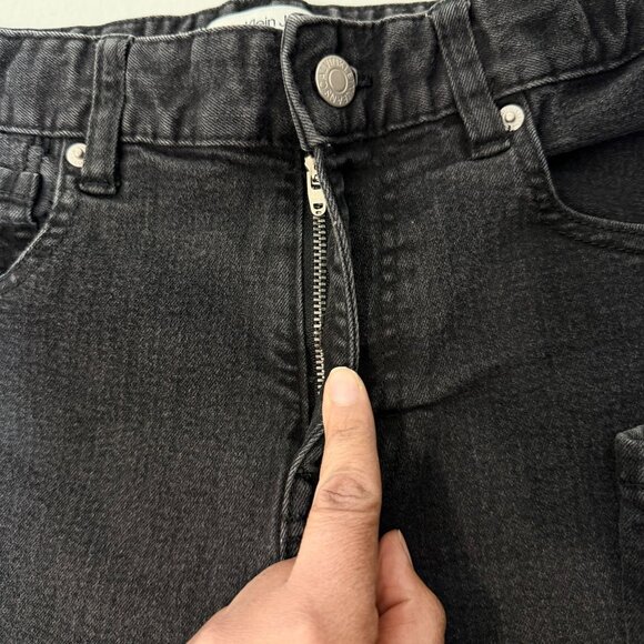 Calvin Klein Jeans Slim Straight Womens Size 16 Dark Wash Stretch Denim - Picture 10 of 14